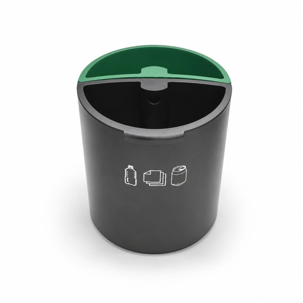Recycle Round Sorting Bin -ElriBird Europe-EBWB0012 - ElriBird Europe EBWB0012 - HOTEL RECYCLE BIN WITH 2 COMPARTMENTS