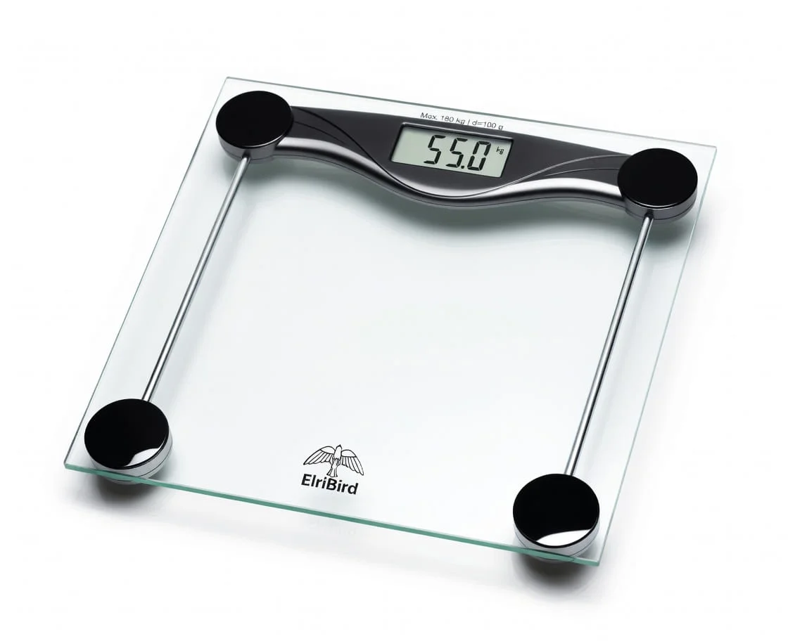 ElriBird-Hotel-Bathroom-Digital-Weight-Scale-Machine-EBWS0001 Tempered Glass Weight Scale - Image 1
