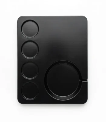 Melamine Welcome Tray for Guest Room- Black-Melamine-Hotel-Room-Kettle-Tray-at-BEST-1PRICES-ElriBird-EBKL0023