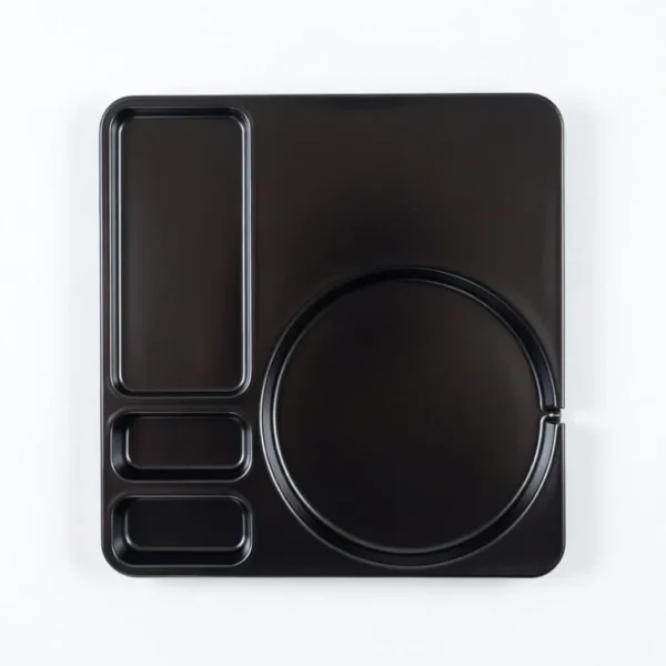 Compact Tray for Guest Room- Compact-Black-Melamine-Hotel-Kettle-Tray-–-EBKL0022