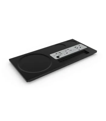 ElriBird Kettle Hotel Room Melamine Tray EBKL0021 Black Melamine Kettle Tray For Hotel Room