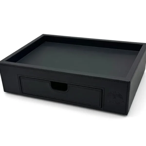 Hospitality Leather Tray With Drawer-ElriBird-Kettle-Tray-EBKL0018 - Hospitality Trays Manufacturer in Europe