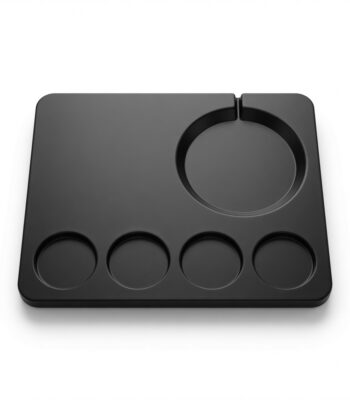 Welcome Courtesy Tray Melamine Welcome Tray for Guest Room- Black-Melamine-Hotel-Room-Kettle-Tray-at-BEST-1PRICES-ElriBird-EBKL0023
